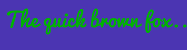 Image with Font Color 00B300 and Background Color 4B35B2
